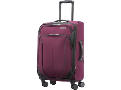 American Tourister 4 Kix 2.0 23.5 Carry-On Suitcase, 4-Wheeled Spinner, Purple Orchid (142352-2011)