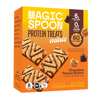 Magic Spoon Minis Gluten Free Chocolate Peanut Butter Protein Treat, 0.6 oz., 8/Box (300173)