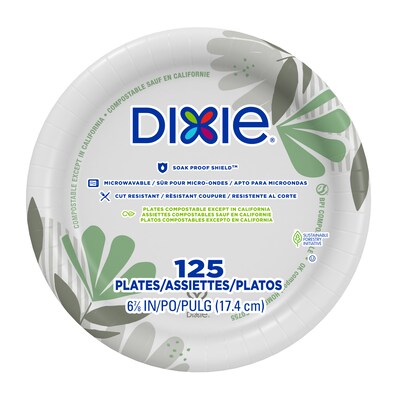 Dixie Pathways 7" Paper Plates, Multicolor, 500/Carton (UX7WS)