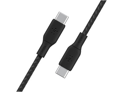 Belkin BoostCharge 6.56' USB-C to USB-C Power Cable, Male to Male, Black (CAB014BT2MBK)