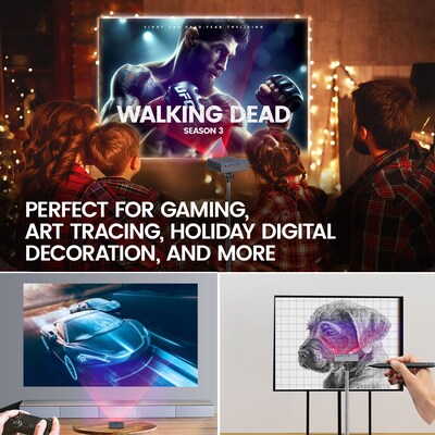 AAXA M8 Laser Projector, 1200 Laser Lumens, 150 Min battery, Auto Keystone, E-focus, Wireless/USBC Mirroring, HDMI, 4K Support
