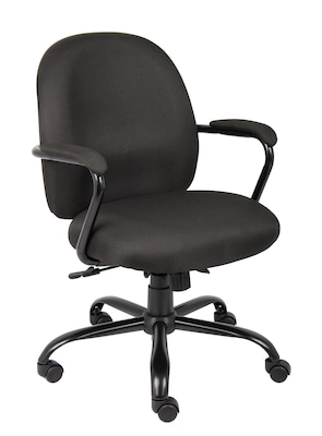 Boss Heavy Duty Fabric Task Chair, Black Crepe (B670-BK)
