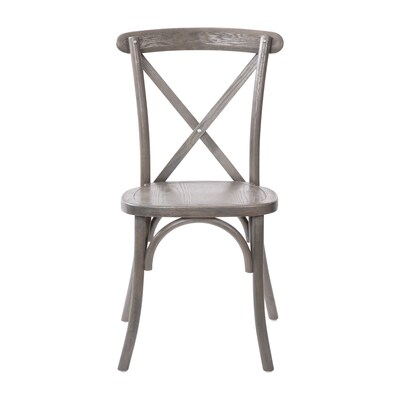 Flash Furniture Advantage Wood X-Back Chair, Armless, Gray (XBACKGREY)