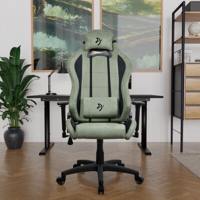 Arozzi Torretta Supersoft Microfiber Ergonomic Racing Gaming Chair, Forest (TORRETTA-SPSF-FST)