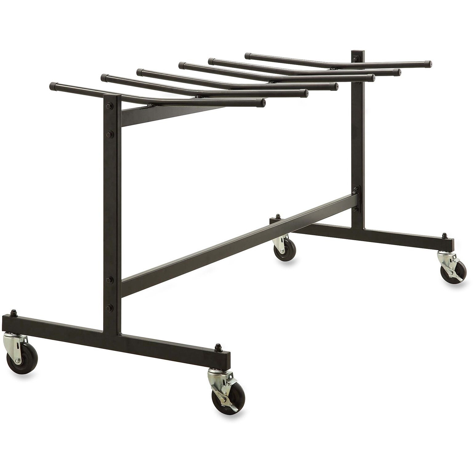 Lorell Steel Folding Chair Trolley, 30.8 x 35.8 x 68, Black (LLR62521)