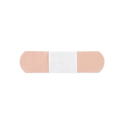 Dynarex DynaSafety 3/4 x 3 Plastic Water Resistant Adhesive Bandages, Beige, 100 Bandages/Box, 24