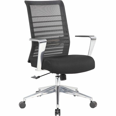 Lorell Horizontal Mesh Ergonomic Fabric Mesh Swivel Executive Chair, Black (LLR00580)