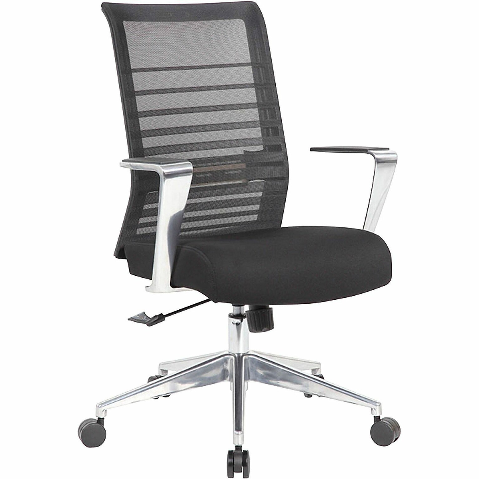 Lorell Horizontal Mesh Ergonomic Fabric Mesh Swivel Executive Chair, Black (LLR00580)