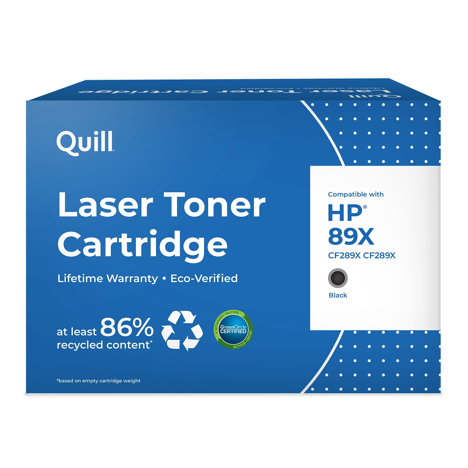 Quill 89X Remanufactured Black High Yield Toner Cartridge Replacement for HP CF289X, 2/PK (QULCF289XR2PK)