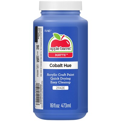 Apple Barrel Acrylic Paint Matte, 16oz., Cobalt Hue, 3/Pack(APP21142E-3)
