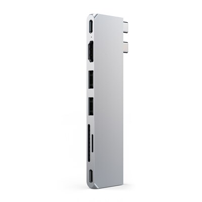 Satechi Pro Slim Multiport Hub for Laptops, Silver (ST-HUCPHSS)