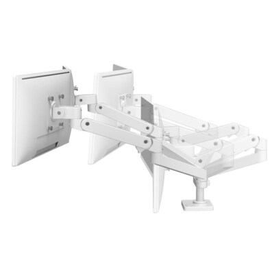 Ergotron LX Pro Adjustable Dual Monitor Arms, Up to 27", White (45-686-290)