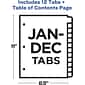 Office Essentials Table 'n Tabs Paper Dividers, Jan-Dec Tabs, Multicolor (11679)