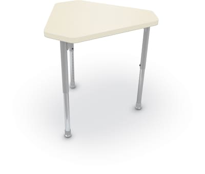 MooreCo Hierarchy Monroe Desk, 30W x 27D, Neutral Weft/Platinum Base (703673563000)