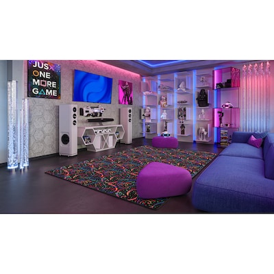 Joy Carpets Dynamo Nylon 12' x 7'6" Machine Tufted Rug, Fluorescent (455S)