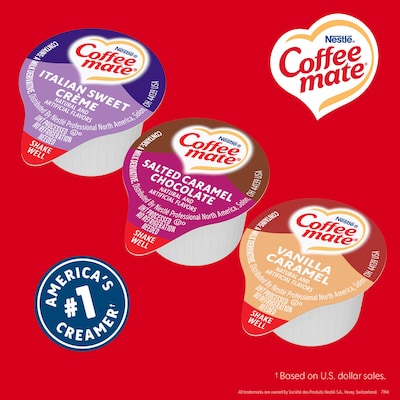 Coffee mate Liquid Creamer Singles Assorted Flavors Dairy Free Liquid Creamer, 0.375 oz., 150/Carton (NES86560)