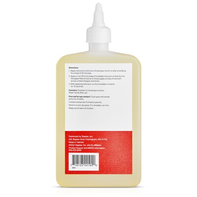 Staples Shredder Oil, 14 oz. (12395)