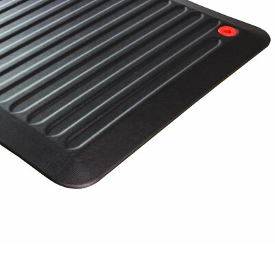 Floortex AFS-TEX 6000X Anti-Fatigue Mat, Rectangular, 23 x 67, Midnight Black (FCA2367XVBK)