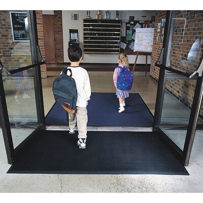 NoTrax Rubber Brush Commercial Scraper Entrance Mat, 39.37" x 31.5", Black (345S3239BL)