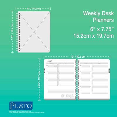 2025-2026 Plato House of Turnowsky 6" x 7.75" Academic Year Weekly Planner, Multicolored (9798330700110)