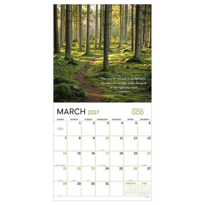 2027 TF Publishing Paths to God 11" x 12" Monthly Wall Calendar, Multicolored (27-1022)