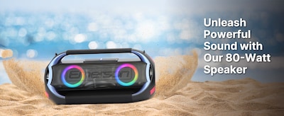 Emerson Triad Grip Portable Bluetooth LED Party Speaker, Black (EDSP-5000)