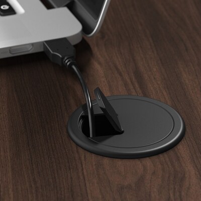 Bush Business Furniture Move 40 Series 28"-48" Adjustable Standing Desk, Black Walnut/Cool Gray Metallic (M4S4824BWSK)
