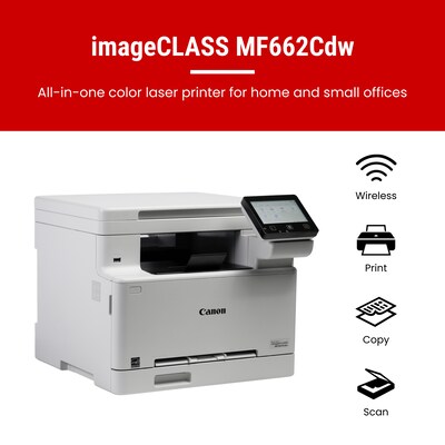 Canon imageCLASS MF662Cdw Wireless Color All-In-One Laser Printer, Best for Home Office (6928C016)