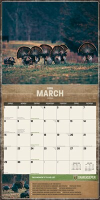 2026 BrownTrout Mossy Oak Gamekeeper 12" x 12" Monthly Wall Calendar (9798330707744)