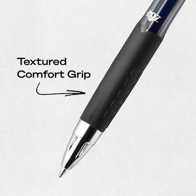 uniball 207 Retractable Gel Pens, Medium Point, 0.7mm, Blue Ink, 4/Pack (45532PP)