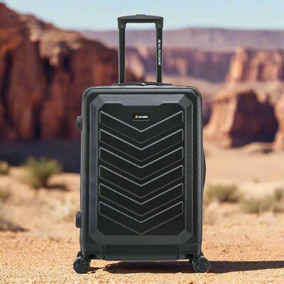 US Army FOX 24" Hardside Suitcase, 4-Wheeled Spinner, TSA Checkpoint Friendly, Black (USLFOX00M-BLK)