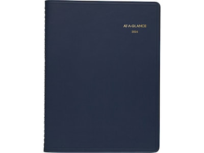 2024-2025 AT-A-GLANCE 8.25" x 11" Weekly Appointment Book, Navy (70-950-20-24)