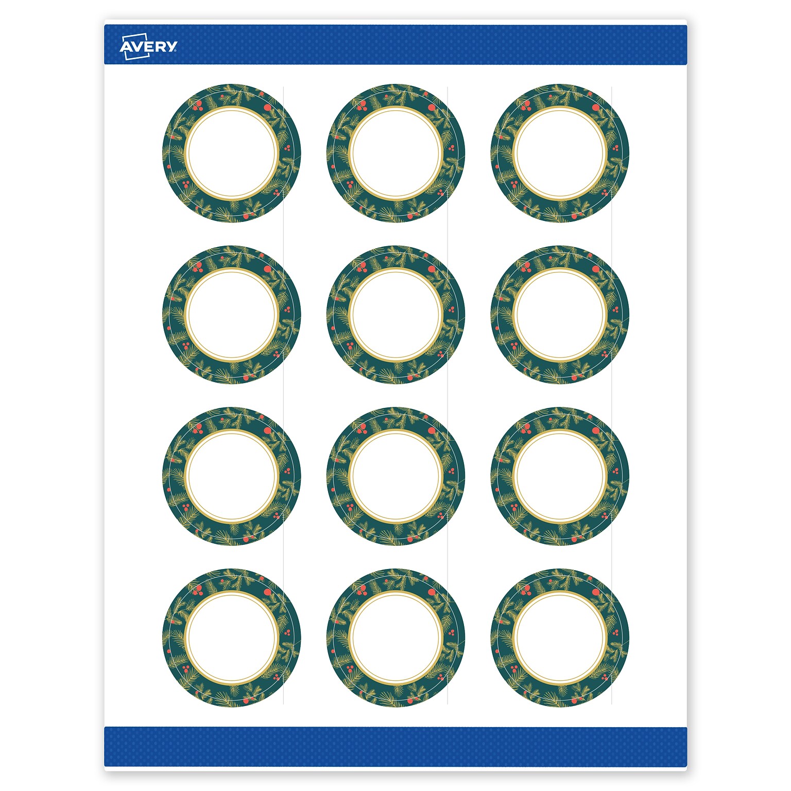 Avery Circle Multipurpose Labels, 2 Dia., White, 120/Pack (19479370494)