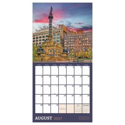 2027 TF Publishing Ohio 10" x 12" Monthly Wall Calendar, Multicolored (27-1040)