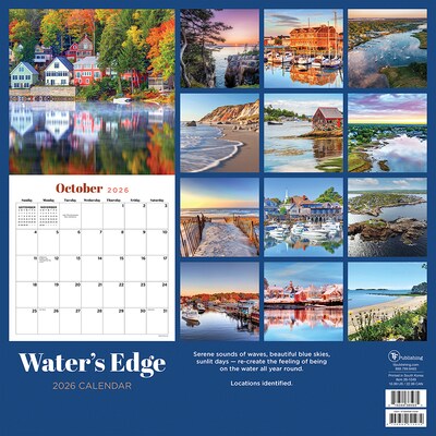 2026 TF Publishing Water's Edge 12" x 12" Monthly Wall Calendar (26-1049)