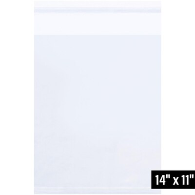 11" x 14" Reclosable Poly Bag, 1.6 Mil, Clear, 1000/Carton (PBR131)