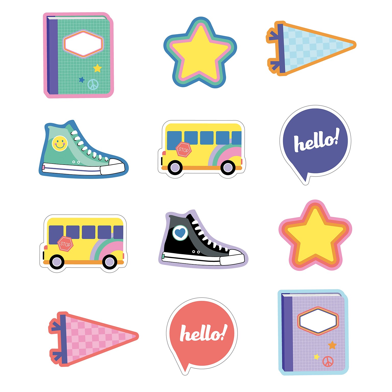 Carson Dellosa Education We Stick Together Hello School Cut-Outs, 36/Pack (120652)