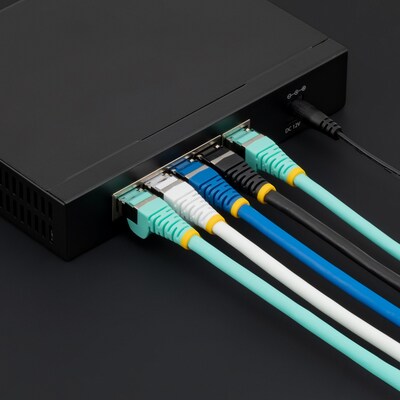 StarTech 75 ft. CAT-6a Ethernet Cable, 27AWG, Blue (NLBL-75F-CAT-6a-PATCH)