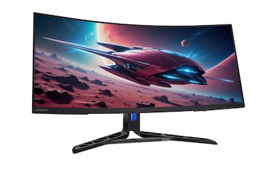 Lenovo Legion R34w-30 34” Curved WQHD VA 180Hz WLED AMD FreeSync Gaming Monitor, HDR10, Built-In Speaker, Height Adjustable