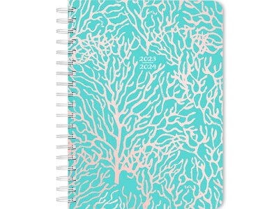 2024 Plato Seaside Currents 6 x 7.75 Academic & Calendar Weekly Planner, Paperboard Cover, Blue/Pink (9781975470579)