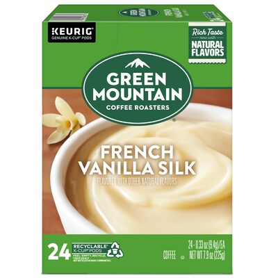 Green Mountain French Vanilla Coffee Keurig® K-Cup® Pods, Light Roast, 24/Box (5000330112)