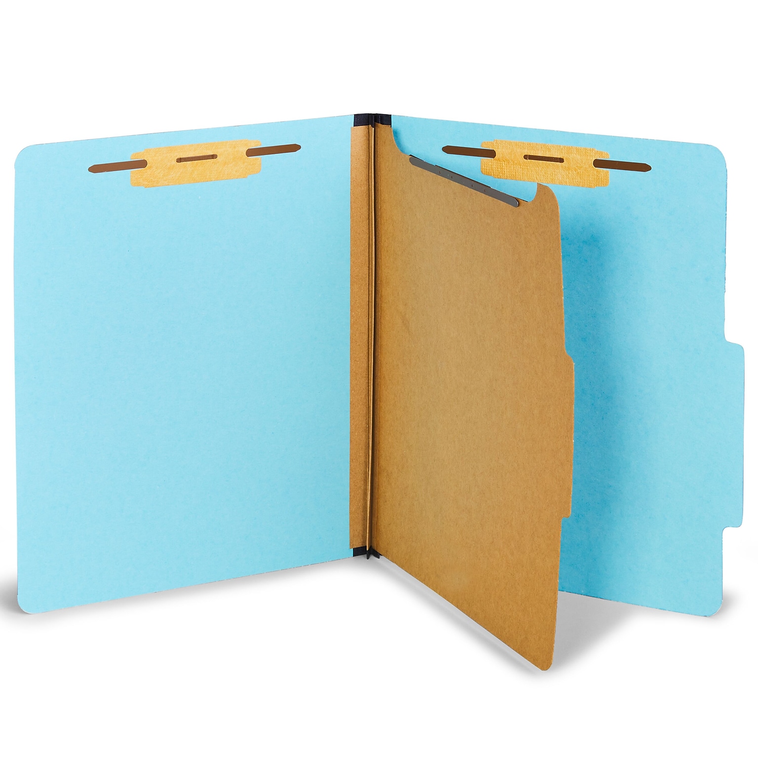 Staples® Recycled Pressboard Classification Folder, 1-Dividers, 1 3/4 Expansion, Letter Size, Light Blue, 20/Box (ST614424-CC)