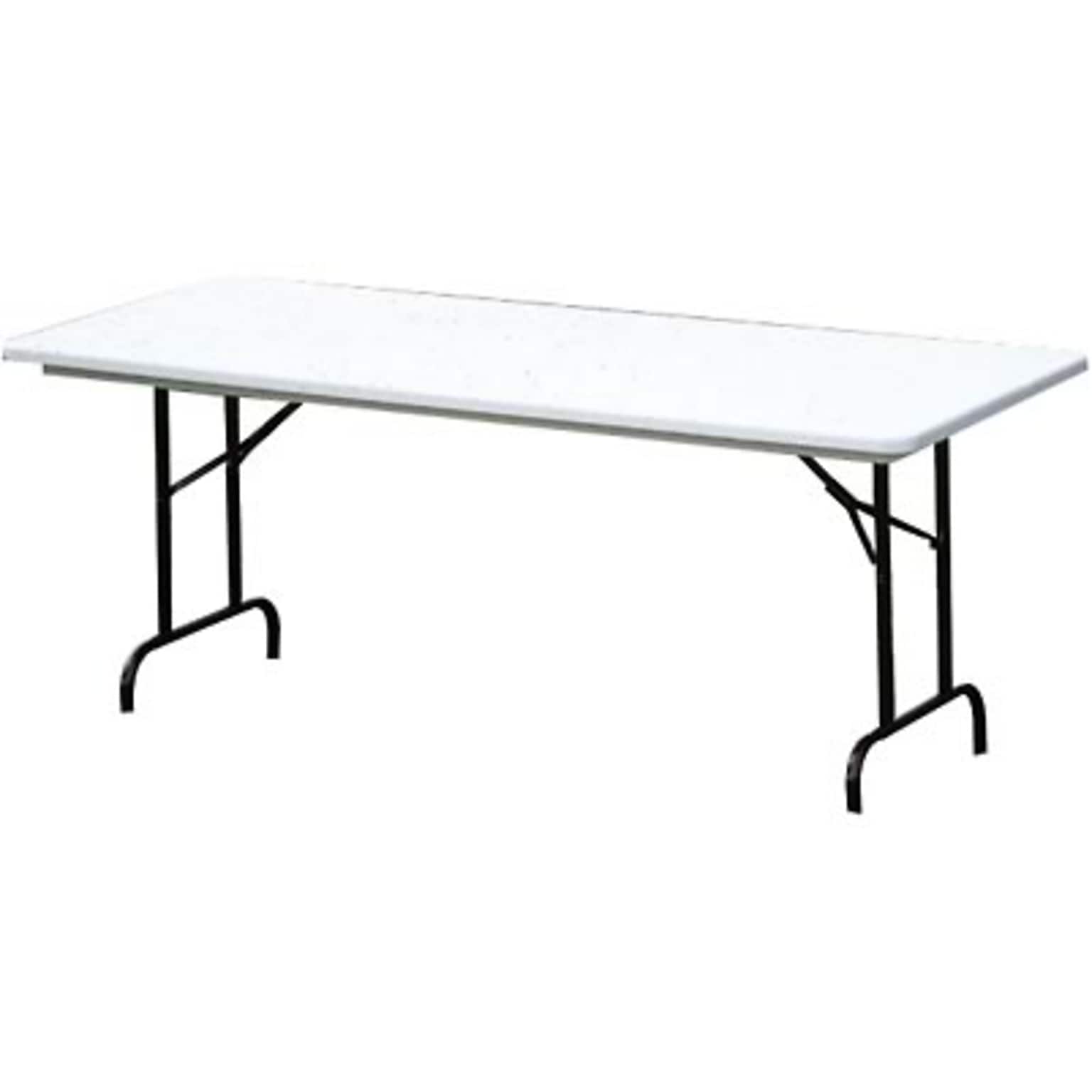 Correll® 30D x 96L Heavy Duty Plastic Folding Table; Gray Granite Top