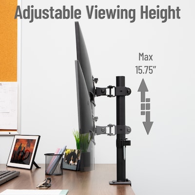 Mind Reader Adjustable Desk Mount for 13"- 32" Monitors, Black (ARMON-BLK)