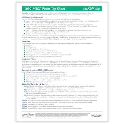 ComplyRight TaxRight 2023 1099-MISC Tax Form Kit with eFile Software & Envelopes, 4-Part, 25/Pack (SC6103ES25)