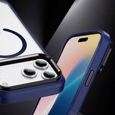 SaharaCase Raider Series MagSafe Compatible Phone Case for iPhone 17 Pro Max, Shock Absorbing, Night Sky Blue (CP01010)