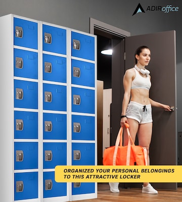 AdirOffice 72'' 6-Tier Blue Storage Locker (629-206-BLU)