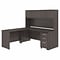 Bush Business Furniture Studio C 72W L Shaped Desk with Hutch, Mobile File Cabinet and Return, Stor
