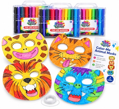 Educraft Animal Color-Me Masks Craft Kit, 24/Pack (GP980)