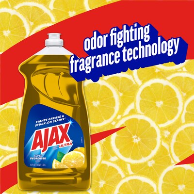 Ajax Ultra Super Degreaser Liquid Dish Soap, Lemon Scent, 52 oz. (149861)